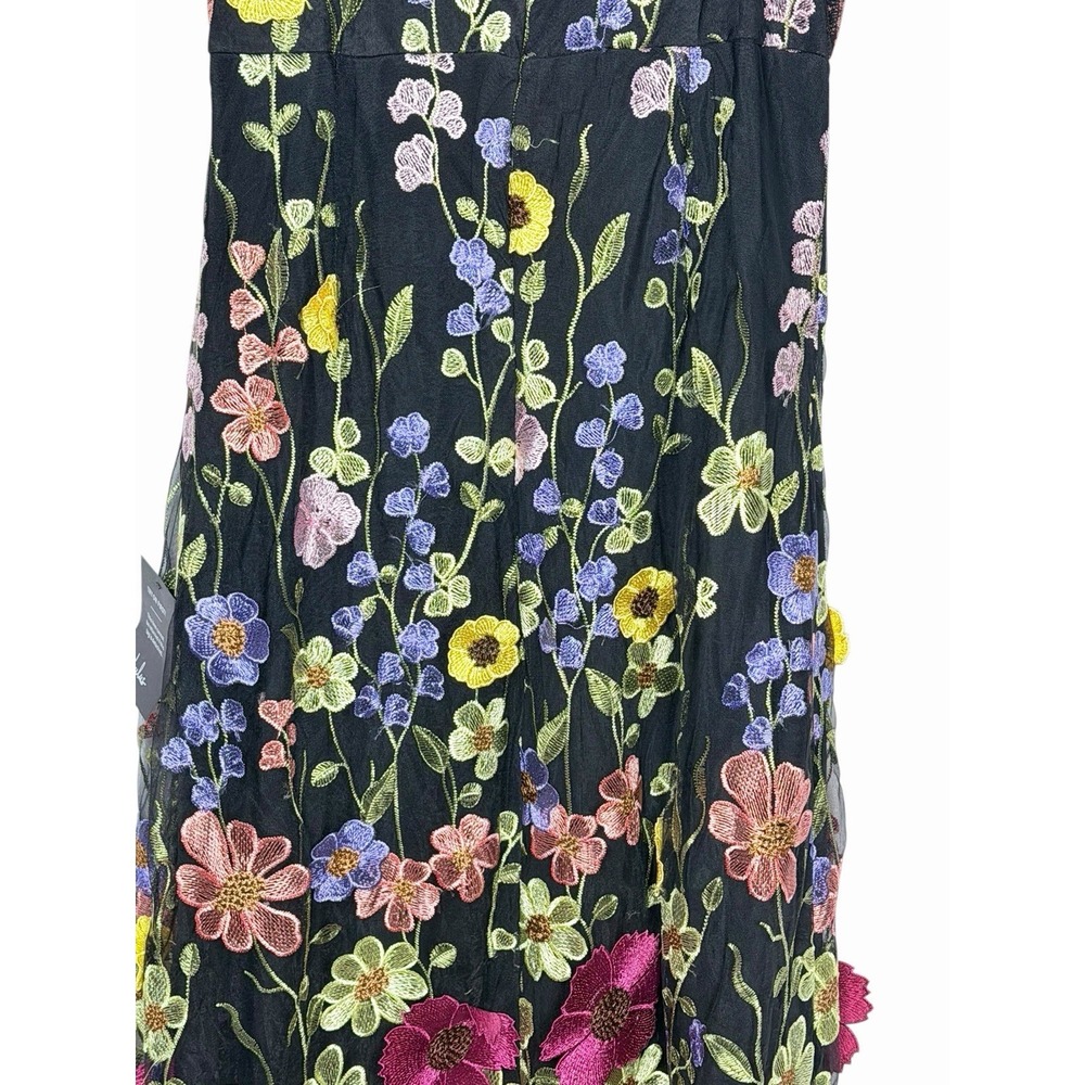 Lulus 3D Colorful Floral Embroidered Tie-Strap Thriving Poise Maxi Dress Size L - Picture 8 of 16